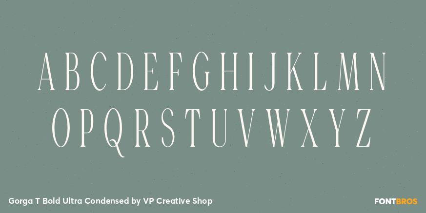 Gorga T Bold Ultra Condensed Font Poster #2