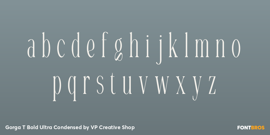 Gorga T Bold Ultra Condensed Font Poster #3