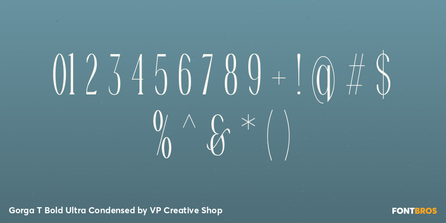 Gorga T Bold Ultra Condensed Font Poster #4