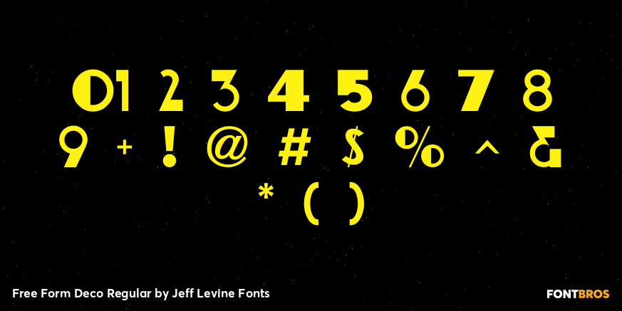 Free Form Deco Regular Font Poster #4