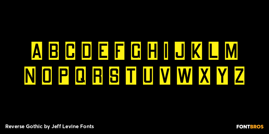 Reverse Gothic Font Poster #2