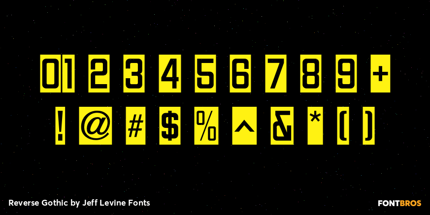 Reverse Gothic Font Poster #4