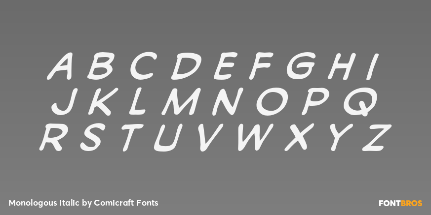 Monologous Italic Font Poster #3