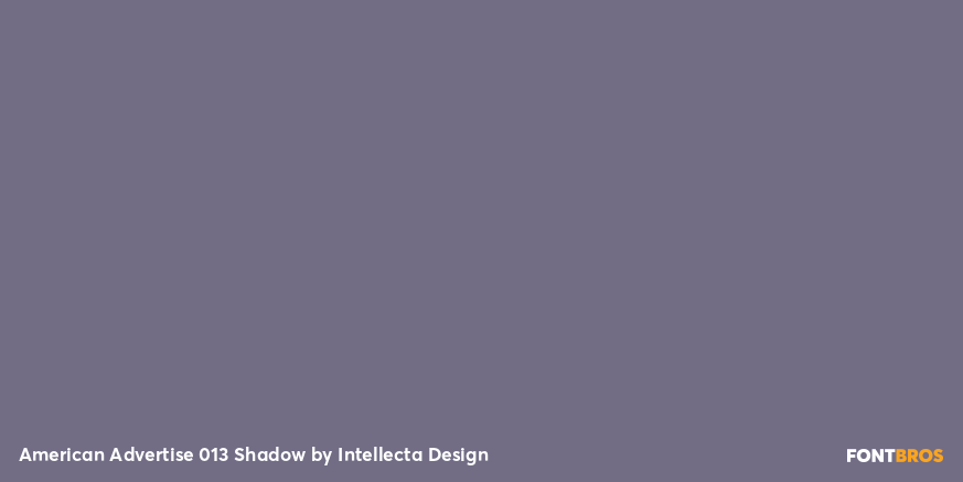 American Advertise 013 Shadow Font Poster #1