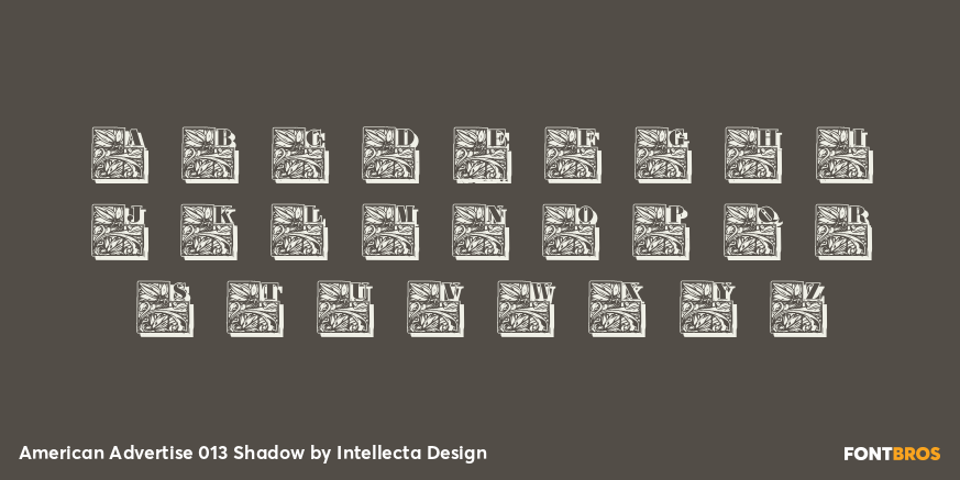 American Advertise 013 Shadow Font Poster #3