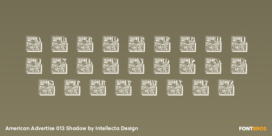 American Advertise 013 Shadow Font Poster #1
