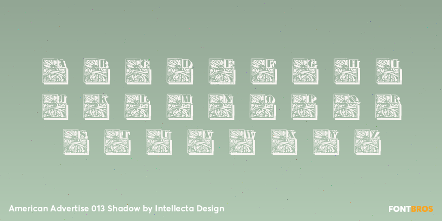 American Advertise 013 Shadow Font Poster #1