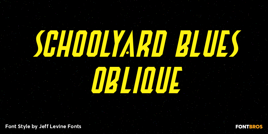Schoolyard Blues Oblique Font Poster #1