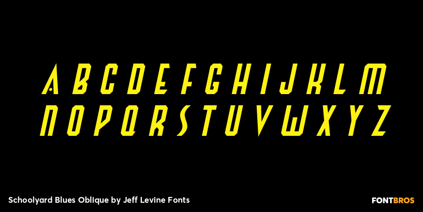 Schoolyard Blues Oblique Font Poster #3