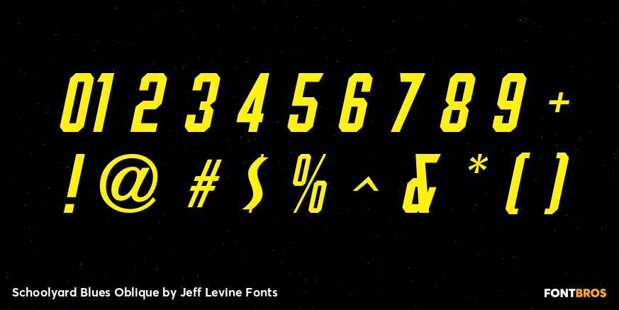 Schoolyard Blues Oblique Font Poster #4