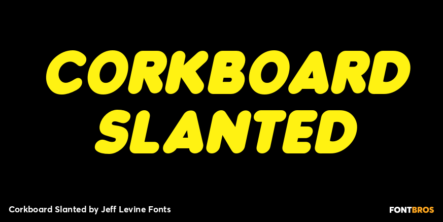 Corkboard Slanted Font Poster #1