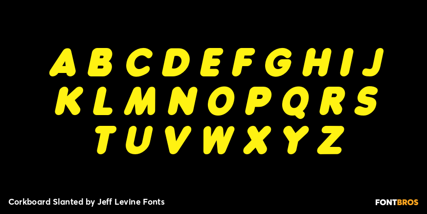 Corkboard Slanted Font Poster #2