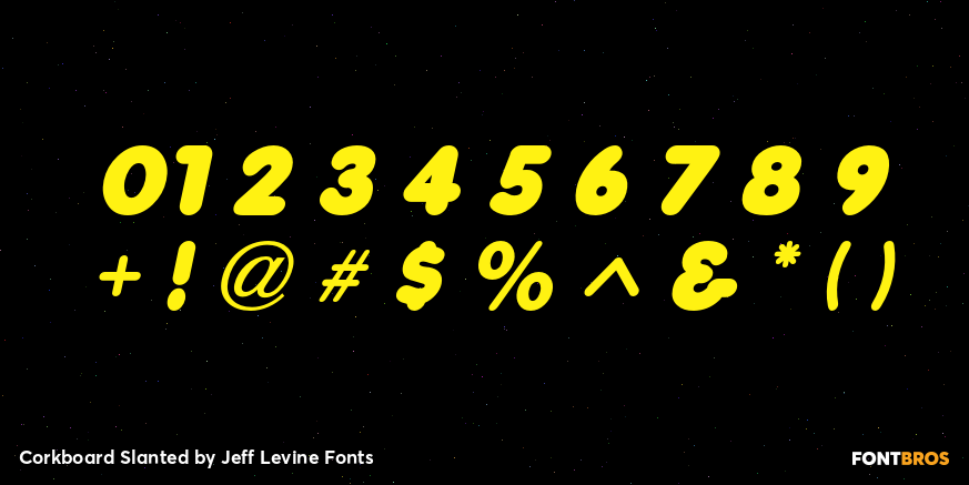 Corkboard Slanted Font Poster #4