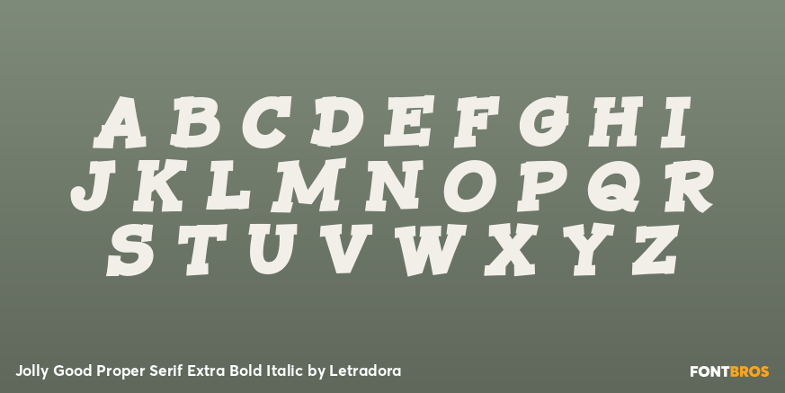 Jolly Good Proper Serif Extra Bold Italic Font Poster #2