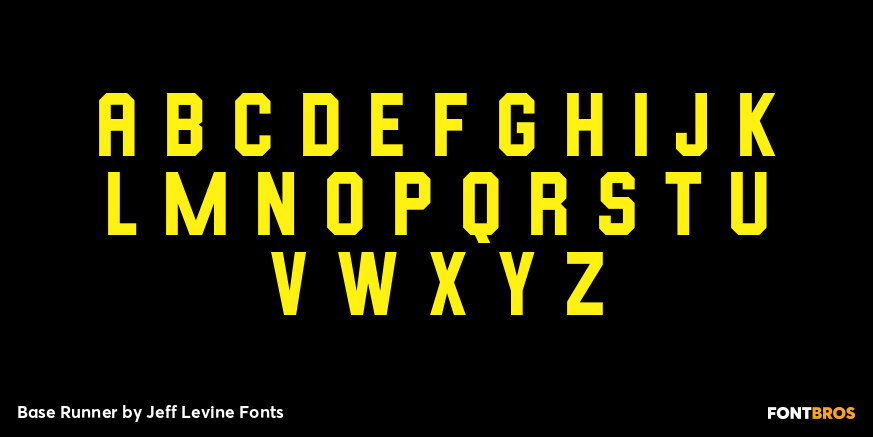 Base Runner Font Poster #2