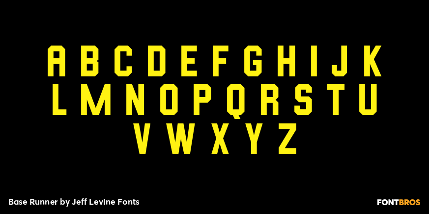 Base Runner Font Poster #3
