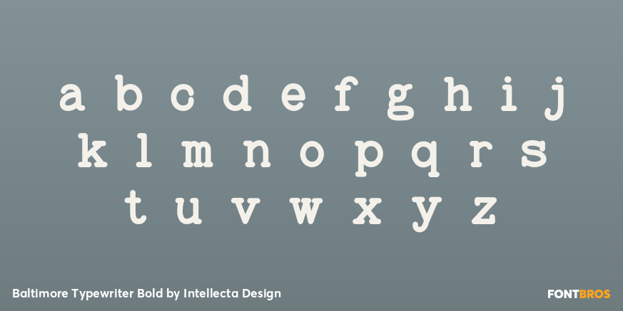 Baltimore Typewriter Bold Font Poster #3