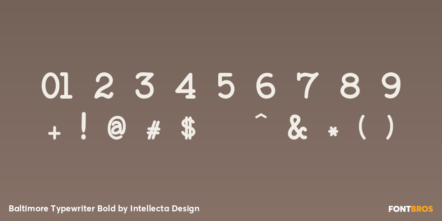 Baltimore Typewriter Bold Font Poster #4