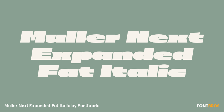 Muller Next Expanded Fat Italic Font Poster #1