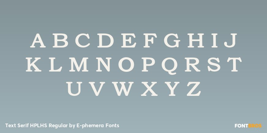 Text Serif HPLHS Regular Font Poster #2