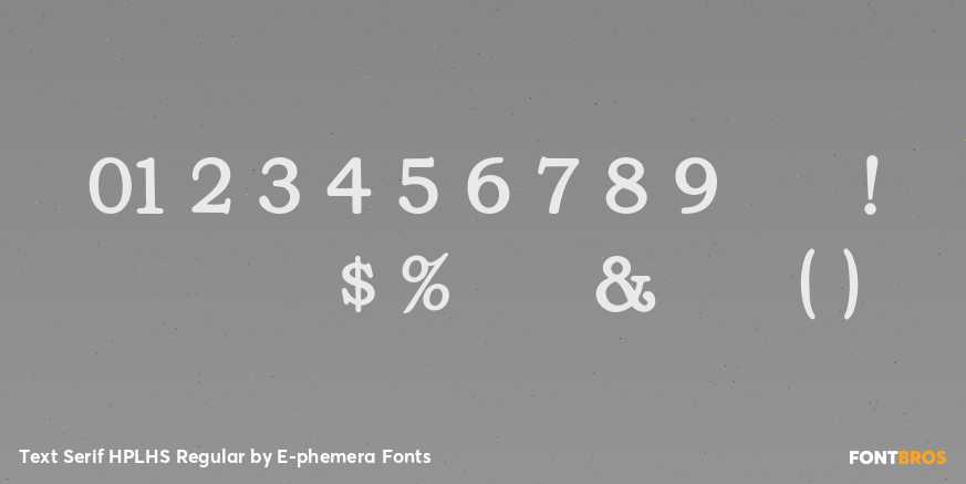 Text Serif HPLHS Regular Font Poster #4
