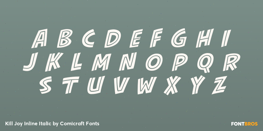 Kill Joy Inline Italic Font Poster #2