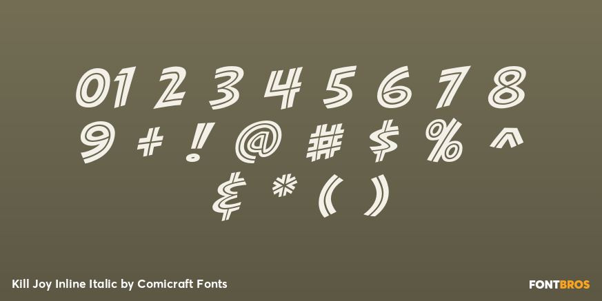 Kill Joy Inline Italic Font Poster #4