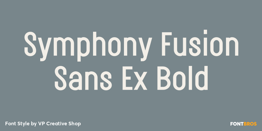 Symphony Fusion Sans Ex Bold Font Poster #1