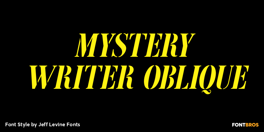 Mystery Writer Oblique Poster