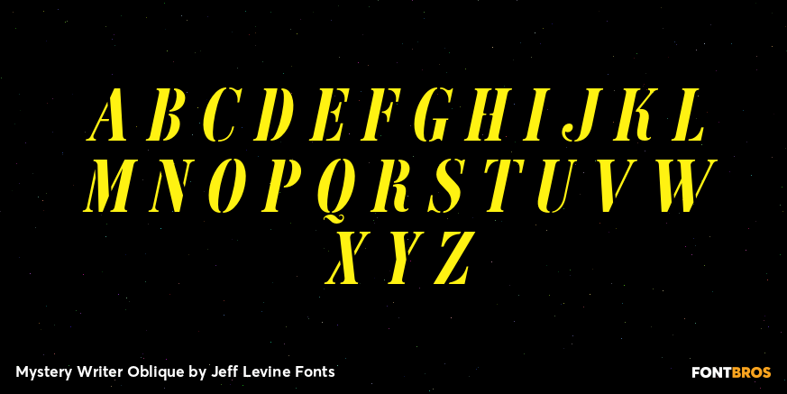 Mystery Writer Oblique Font Poster #2