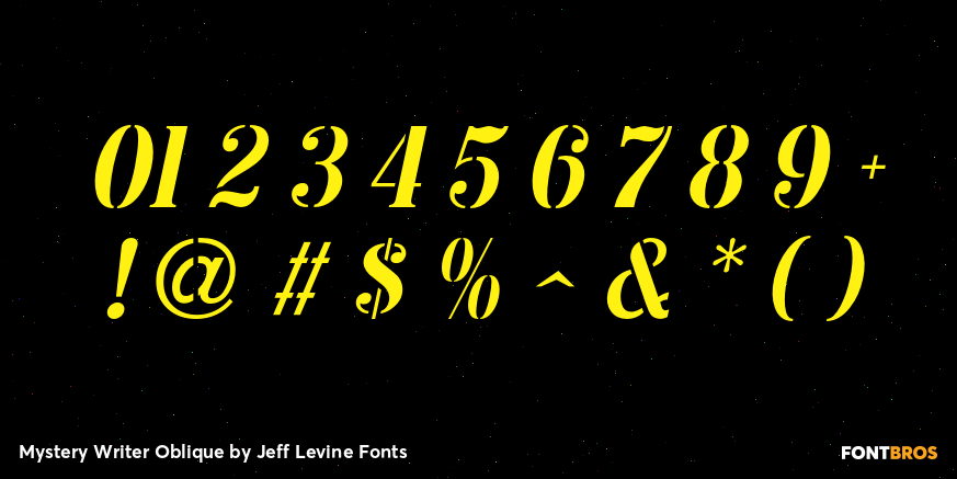 Mystery Writer Oblique Font Poster #4