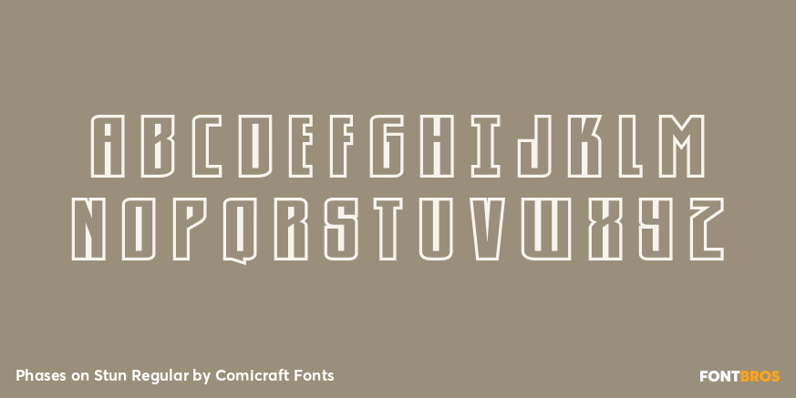 Phases on Stun Regular Font Poster #2