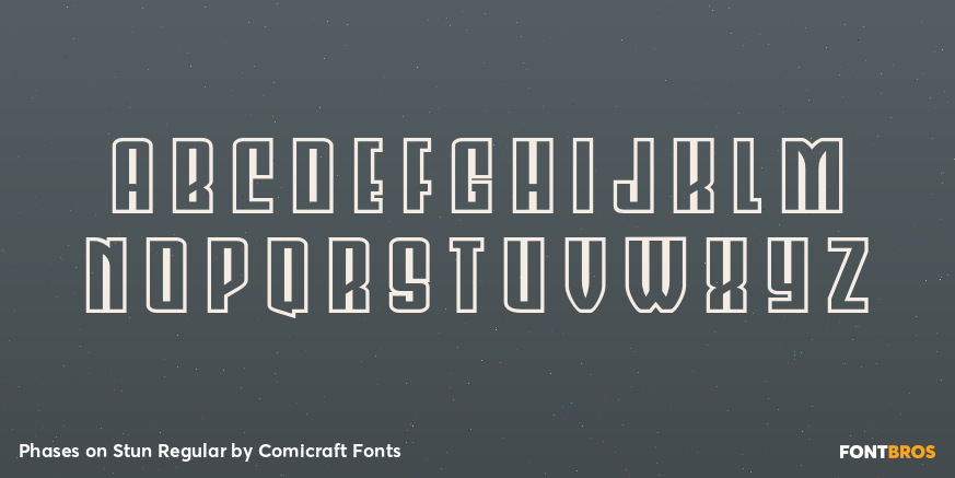 Phases on Stun Regular Font Poster #3