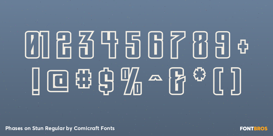 Phases on Stun Regular Font Poster #4
