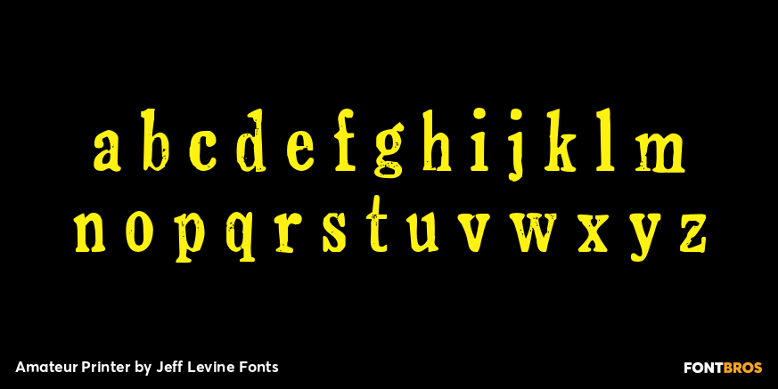 Amateur Printer Font Poster #3