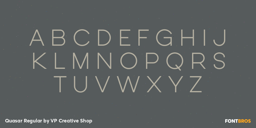 Quasar Regular Font Poster #2