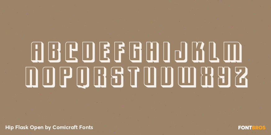 Hip Flask Open Font Poster #2