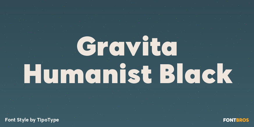 Gravita Humanist Black Font Poster #1