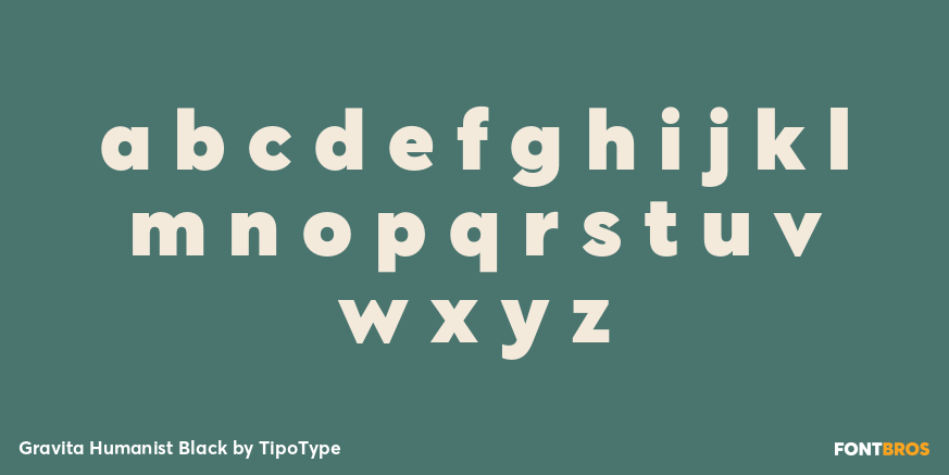 Gravita Humanist Black Font Poster #3
