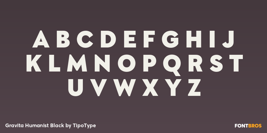 Gravita Humanist Black Font Poster #1