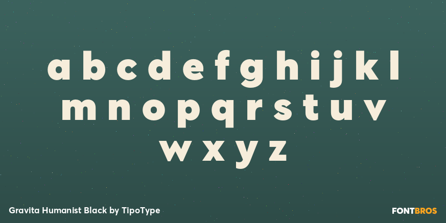 Gravita Humanist Black Font Poster #1