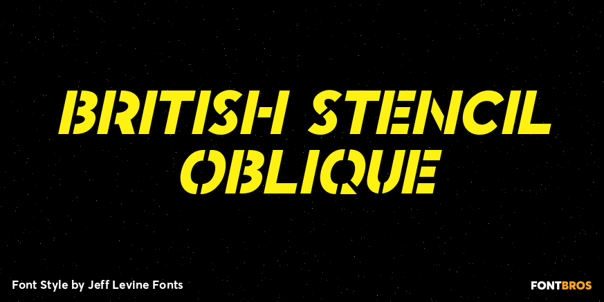 British Stencil Oblique Poster