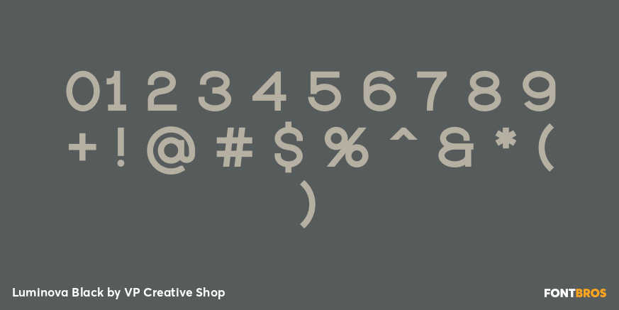 Luminova Black Font Poster #1