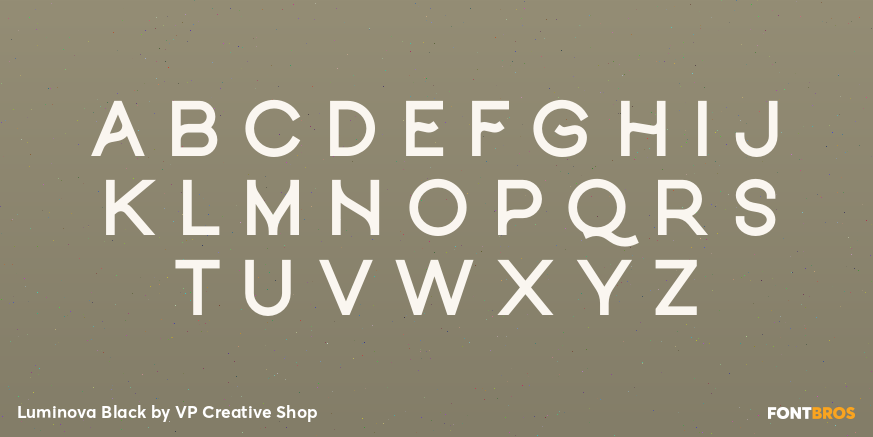 Luminova Black Font Poster #1
