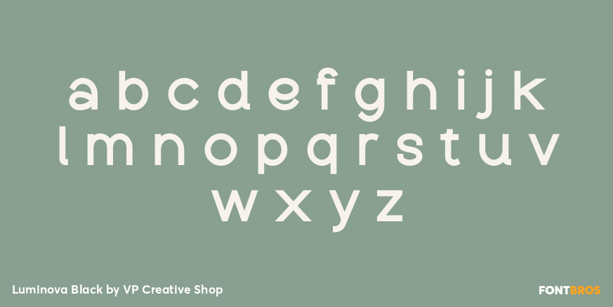 Luminova Black Font Poster #1