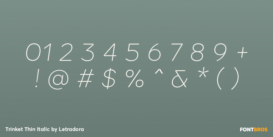 Trinket Thin Italic Font Poster #4