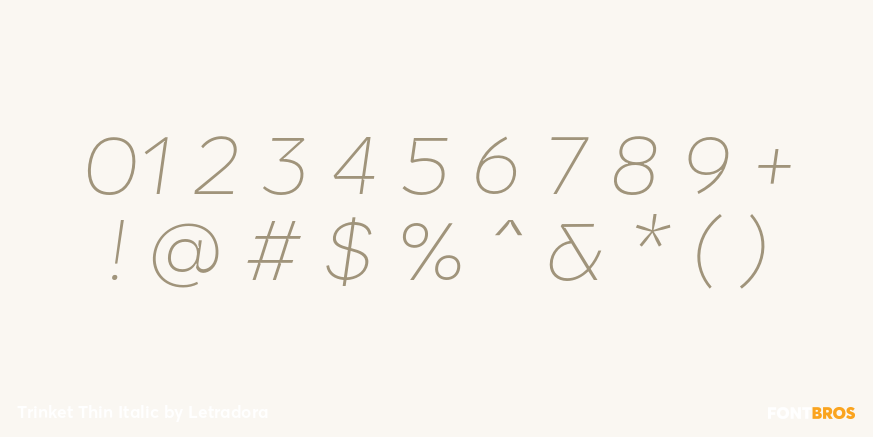 Trinket Thin Italic Font Poster #4