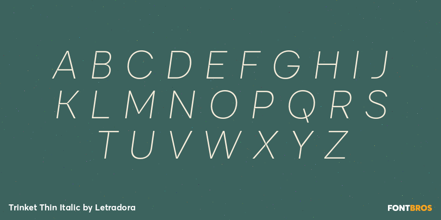 Trinket Thin Italic Font Poster #2