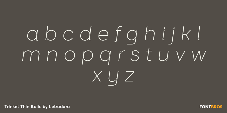 Trinket Thin Italic Font Poster #3