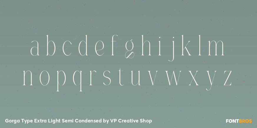 Gorga Type Extra Light Semi Condensed Font Poster #3